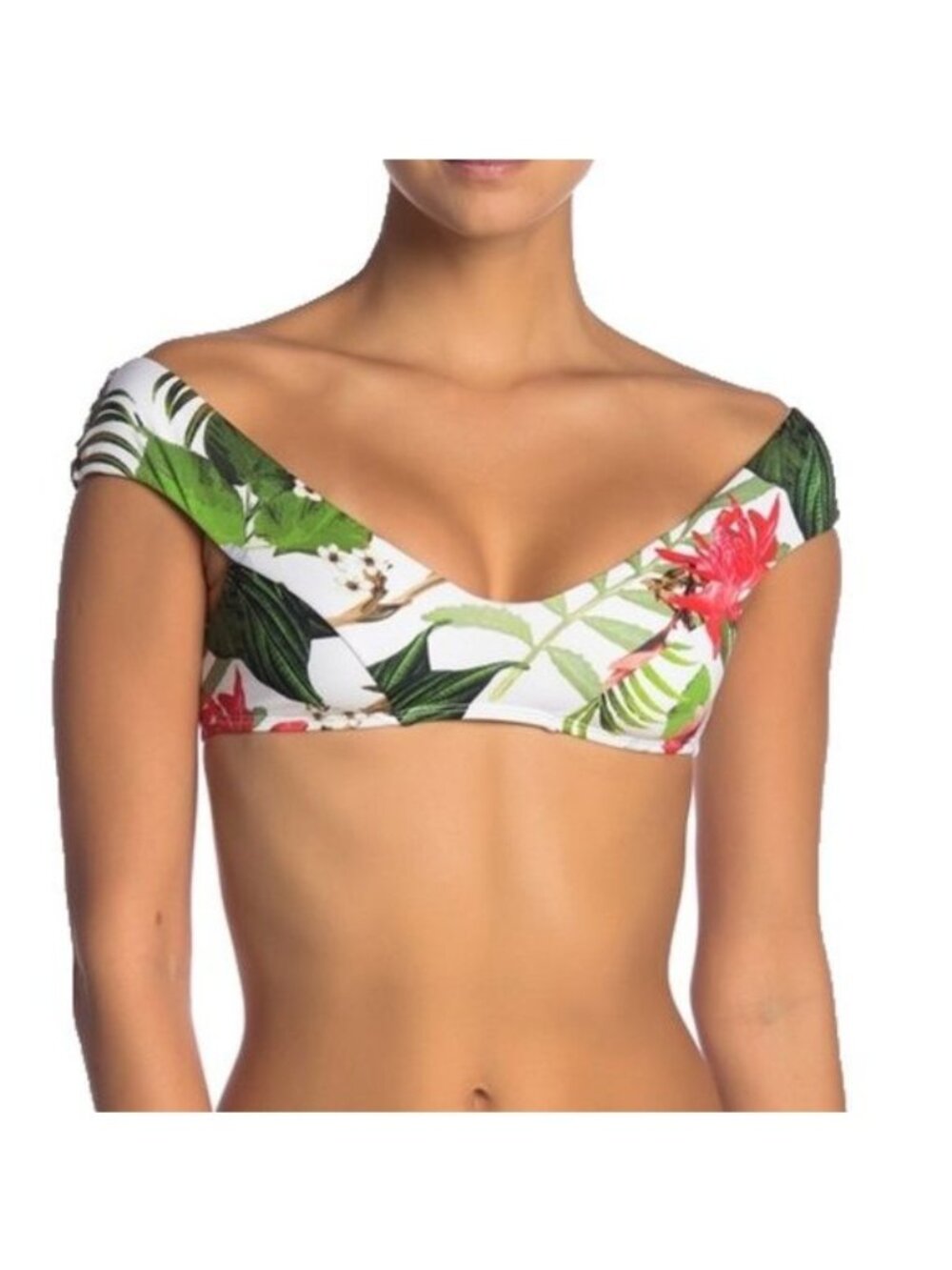 Vitamin A Baja Botanical Off-The-Shoulder Bikini Top